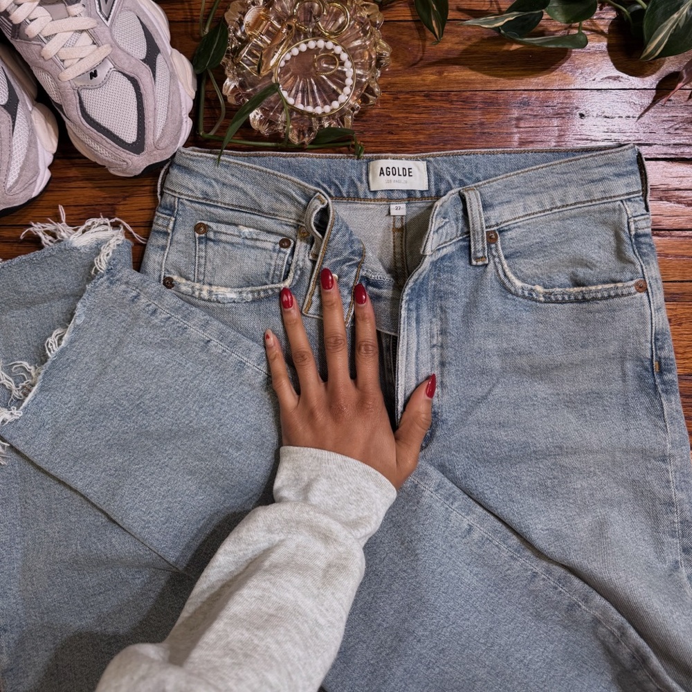 agolde “merrel” high waisted stretch skinnies
